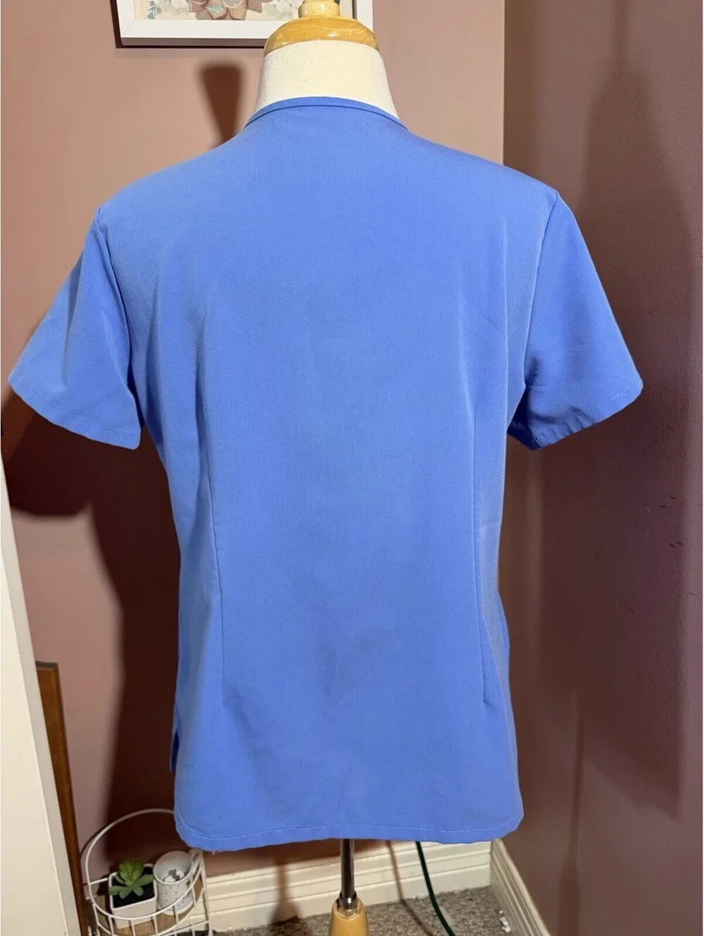 Figs Catarina Scrub Top Womens Size M PO 5315 Blue